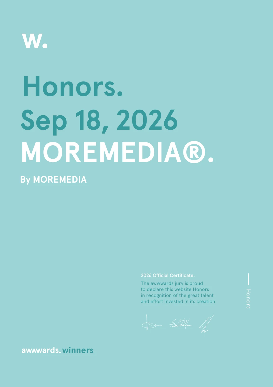 moremedia award honors