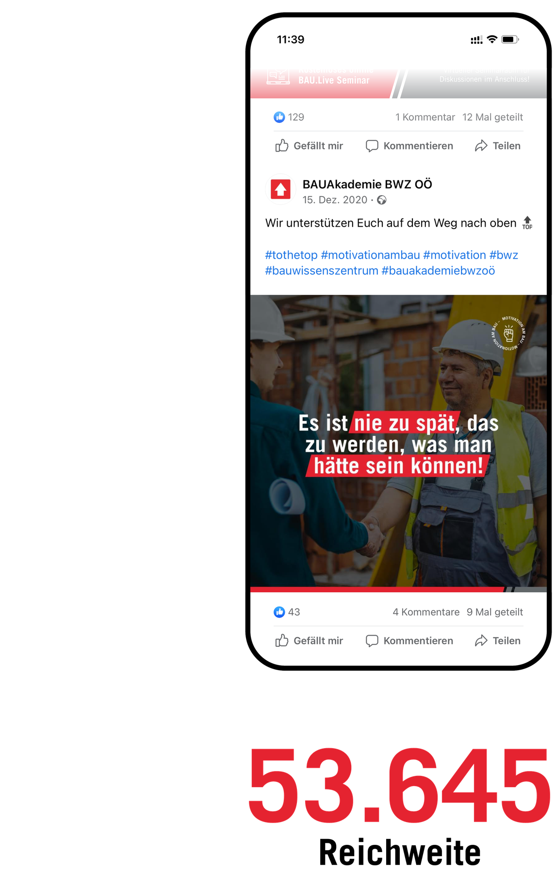 BAUAkademie BWZ OÖ – Social Media Betreuung | MOREMEDIA®
