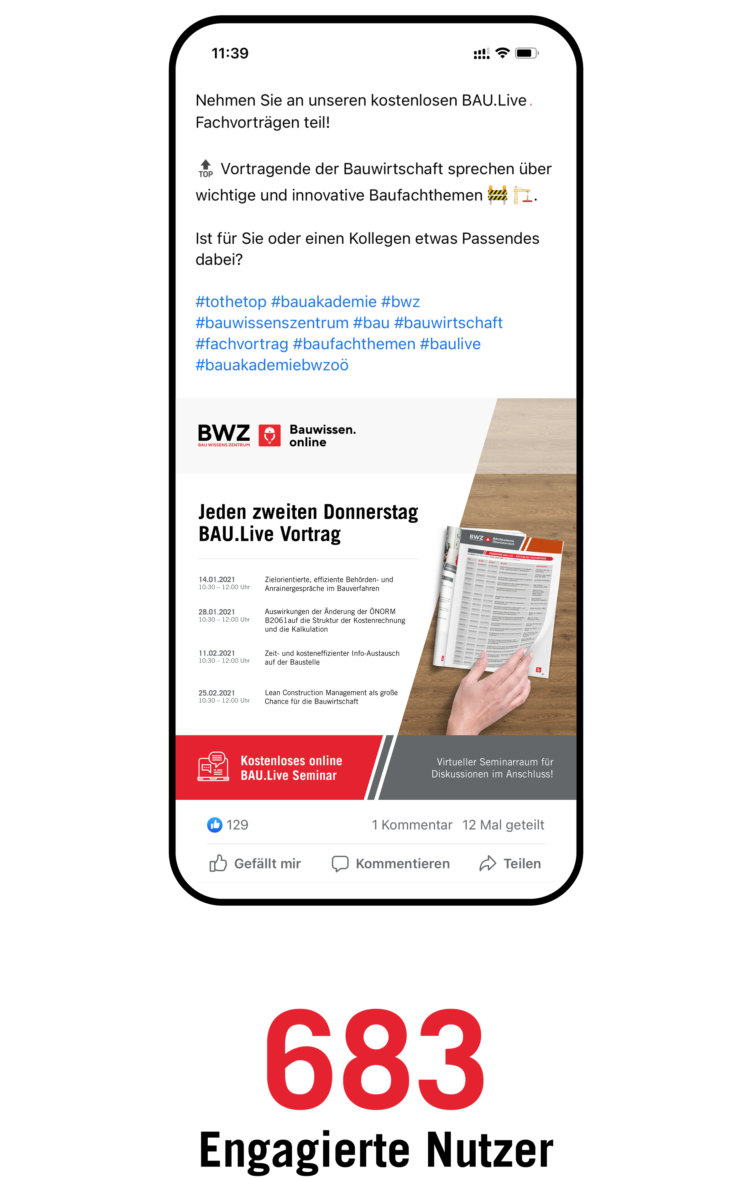 BAUAkademie BWZ OÖ – Social Media Betreuung | MOREMEDIA®