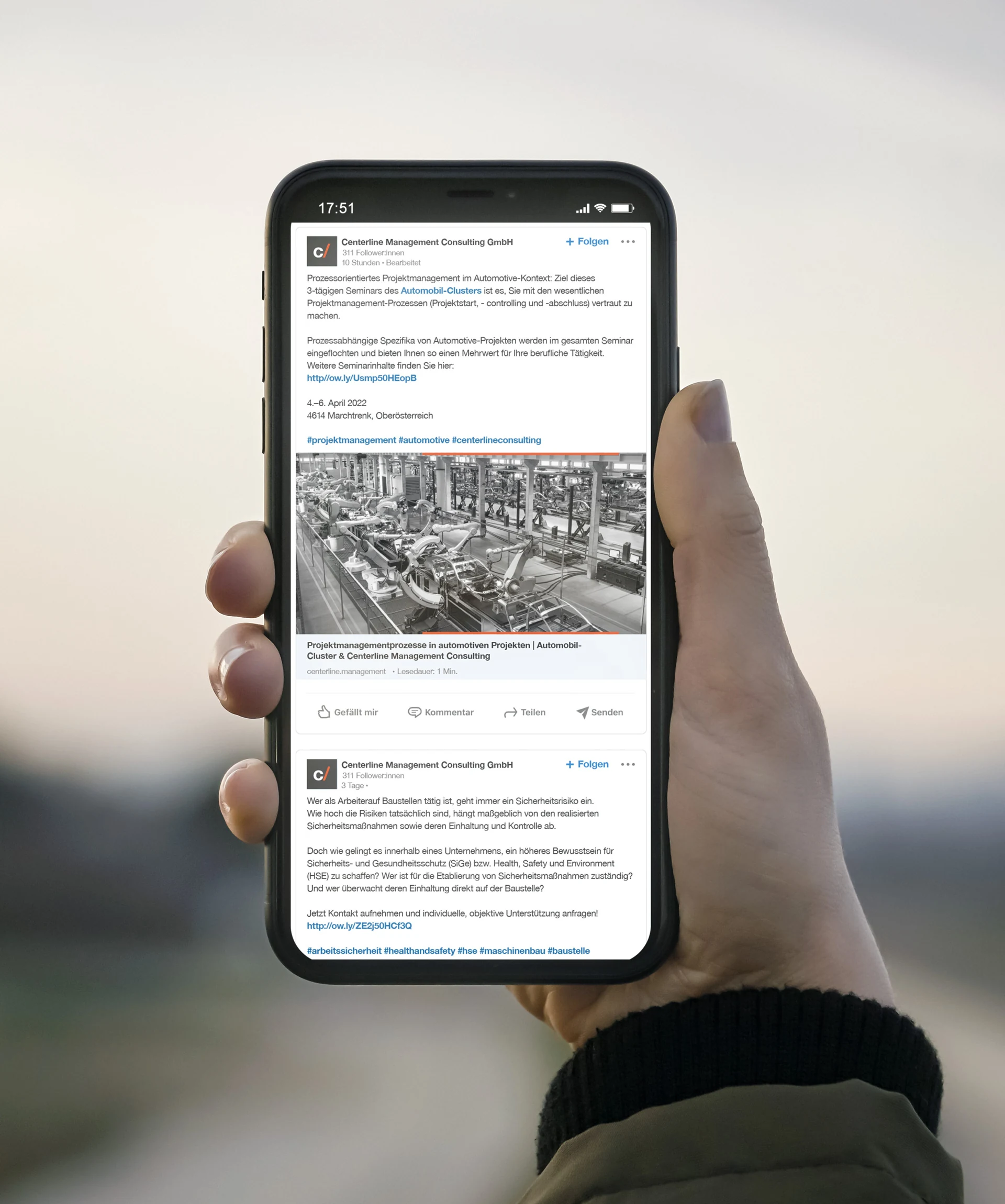 centerline socmed mockup mobile moremedia advertising agency linz
