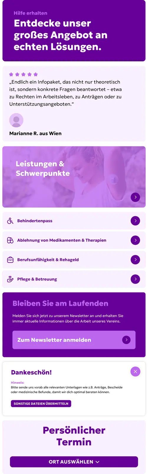 chronischkrank web elemente mobil