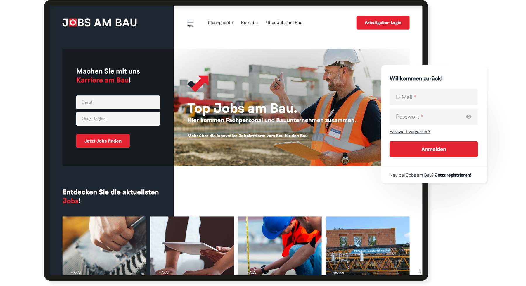 Jobs am Bau – Das neue Bau-Jobportal Österreichs | MOREMEDIA®