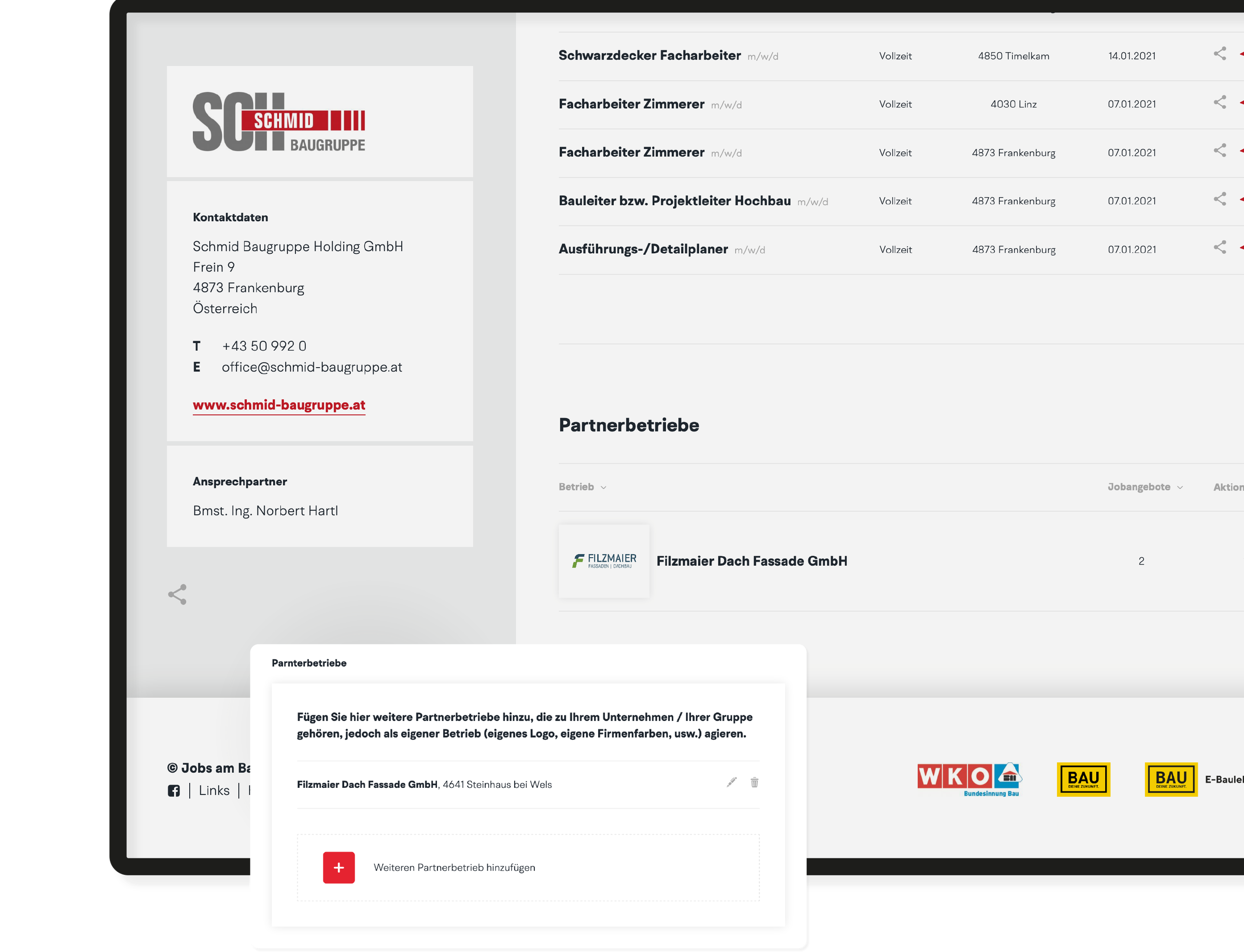 Jobs am Bau – Das neue Bau-Jobportal Österreichs | MOREMEDIA®