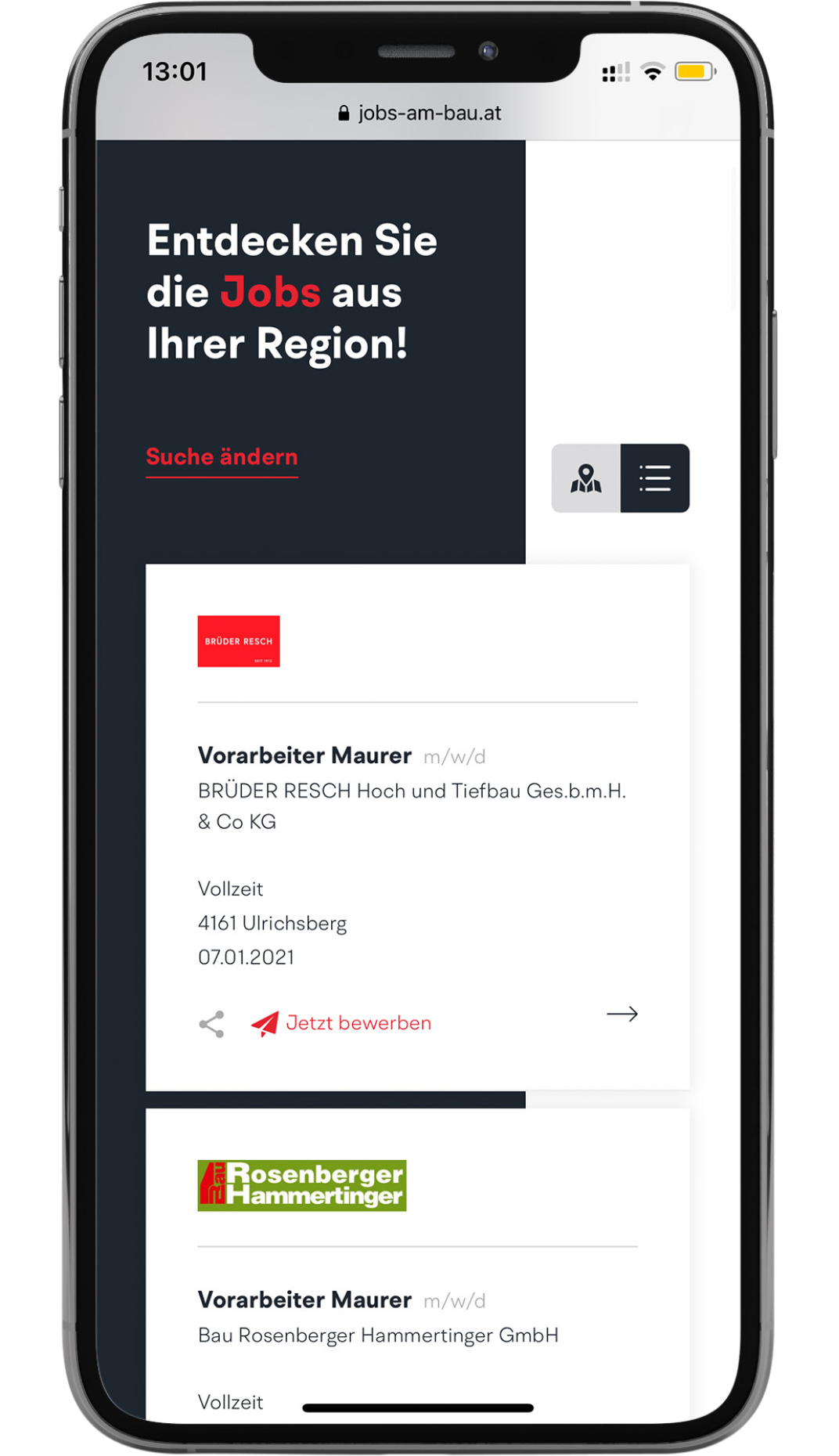 Jobs am Bau – Das neue Bau-Jobportal Österreichs | MOREMEDIA®