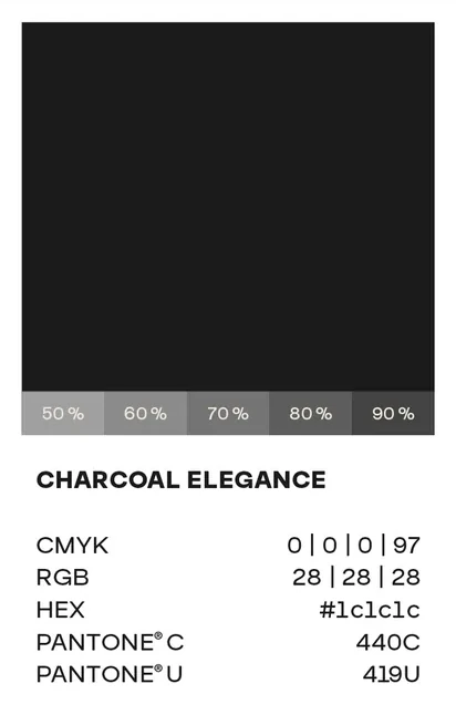 Colour card Charcoal Elegance