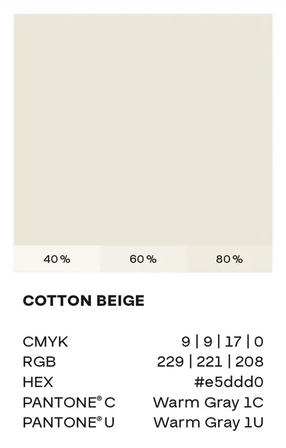 Colour card Cotton Beige