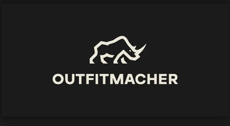 OUTFITMACHER logo – wordmark light on dark