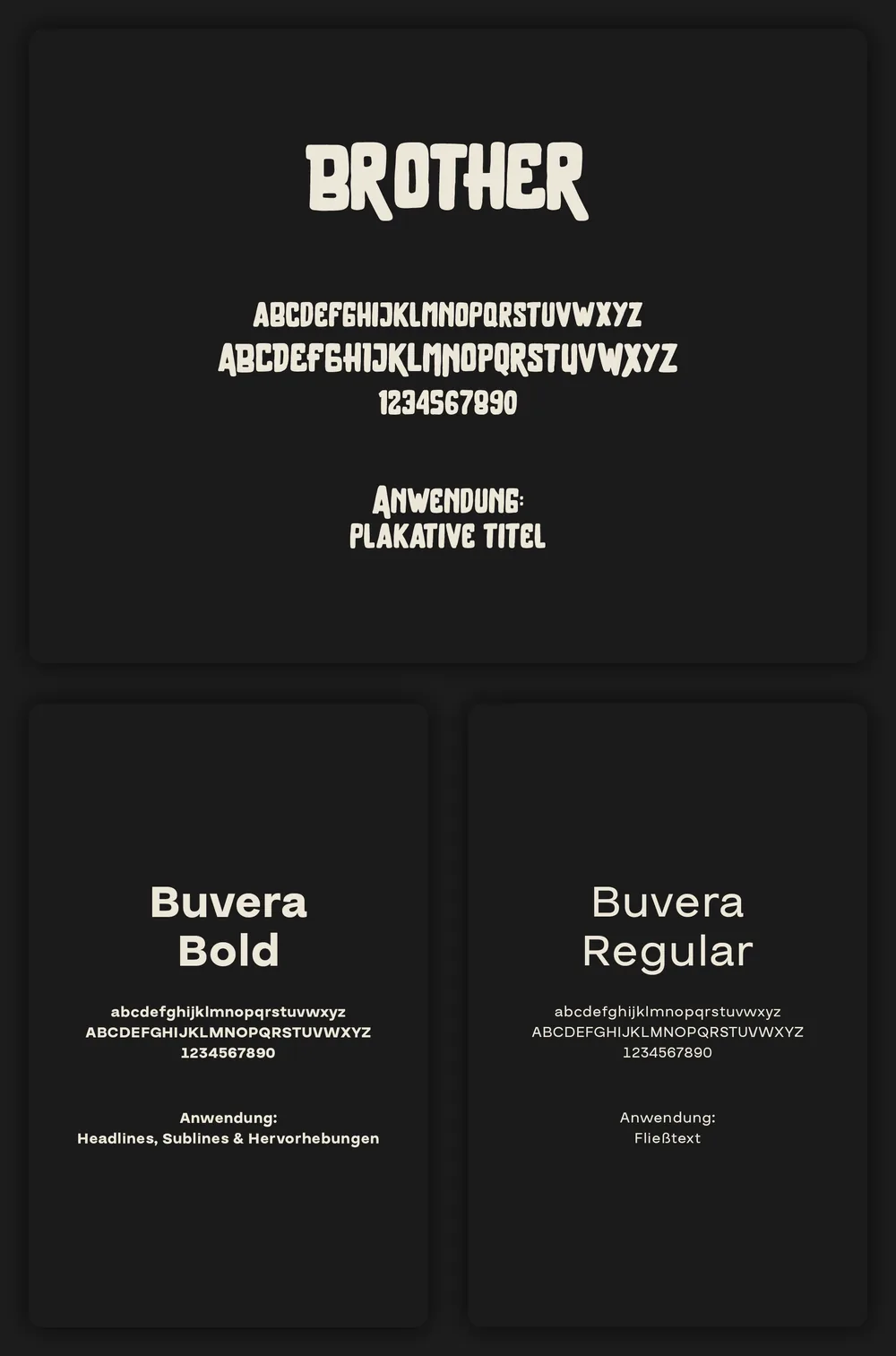 Typography: Brother, Buvera Bold, Buvera Regular Typography: Brother, Buvera Bold, Buvera Regular