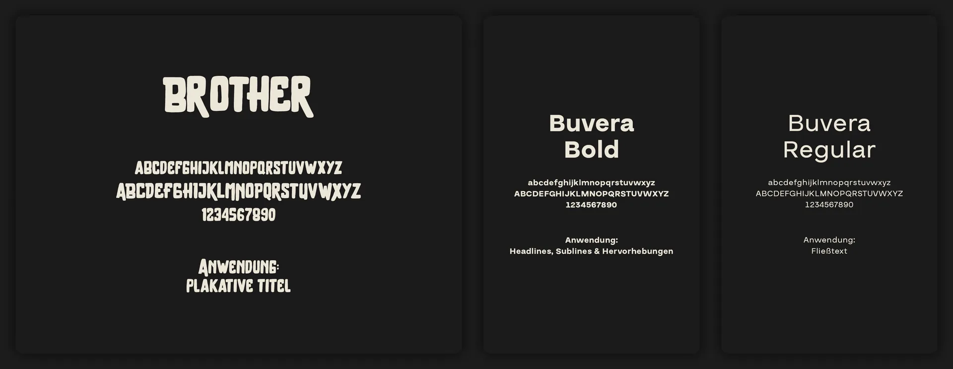 Typography: Brother, Buvera Bold, Buvera Regular Typography: Brother, Buvera Bold, Buvera Regular