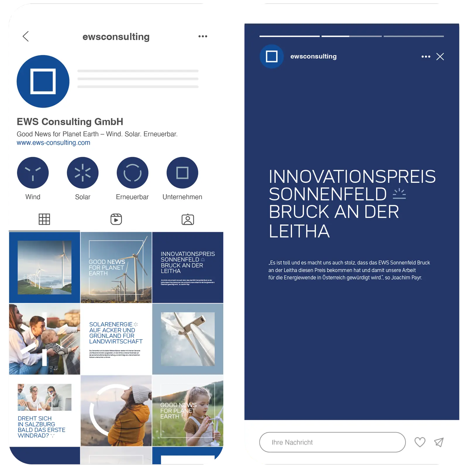 moremedia werbeagentur linz instagram mobil ews