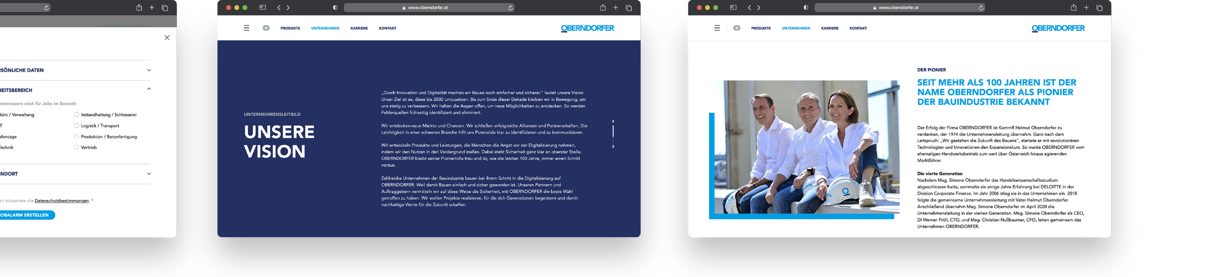 OBERNDORFER – Neue Website für den Pionier im Bereich Betonfertigteile | MOREMEDIA®