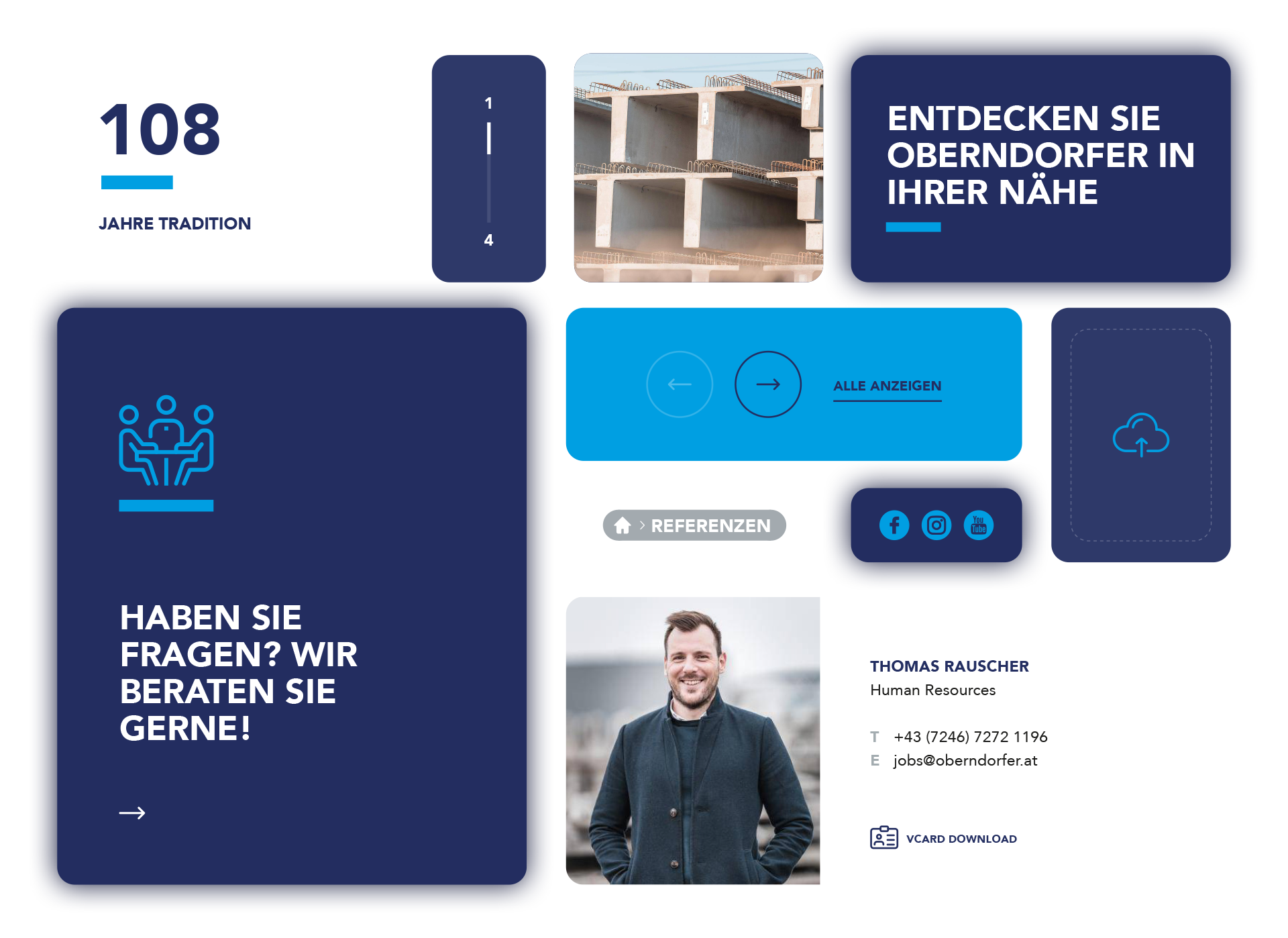 OBERNDORFER – Neue Website für den Pionier im Bereich Betonfertigteile | MOREMEDIA®