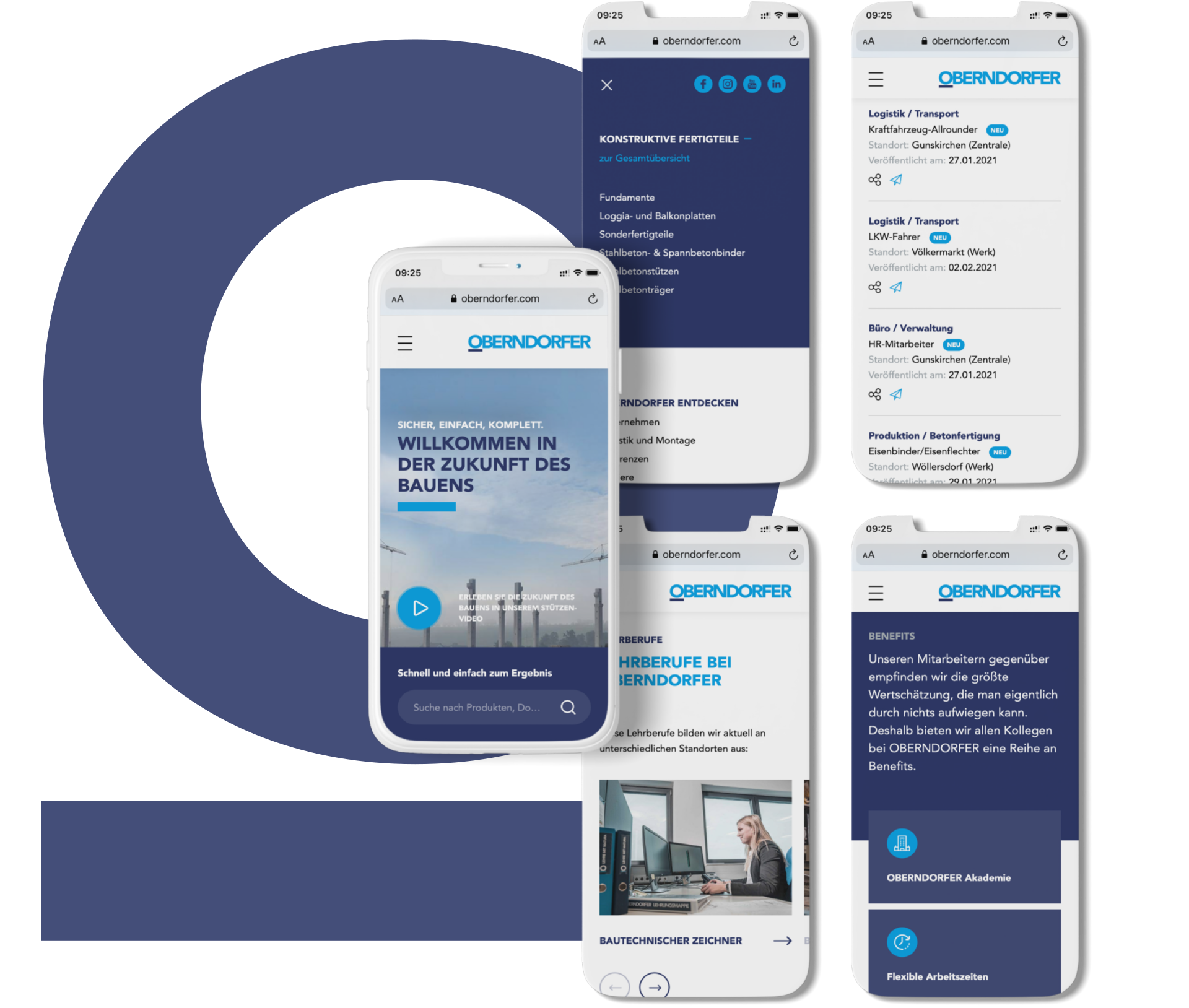 OBERNDORFER – Neue Website für den Pionier im Bereich Betonfertigteile | MOREMEDIA®