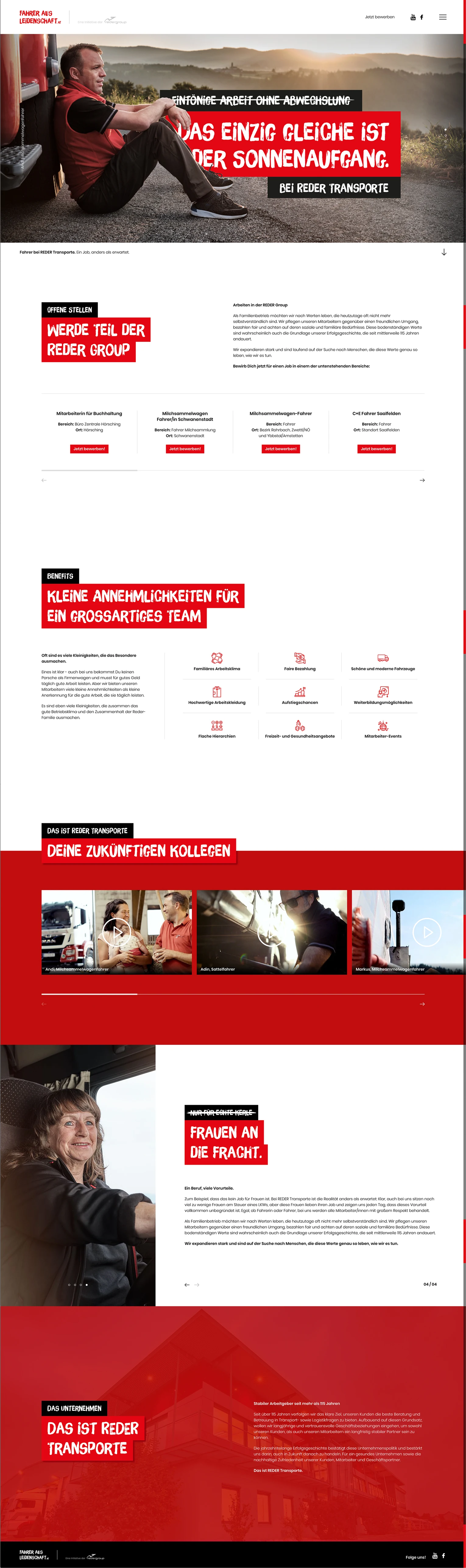 Fahrer bleibt Fahrer - recruiting campaign for Reder Transporte Fahrer bleibt Fahrer - recruiting campaign for Reder Transporte