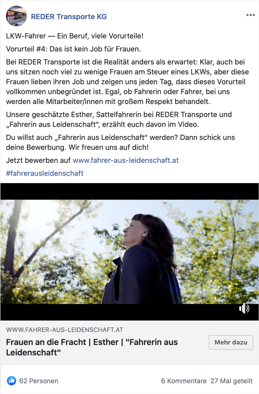 Social media campaign for Reder Transporte