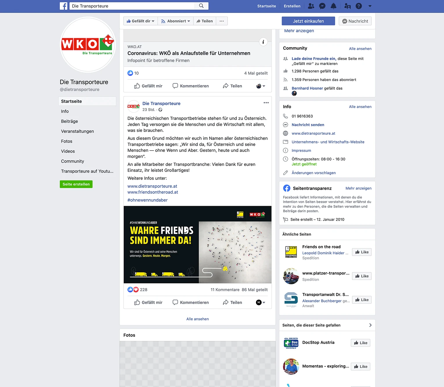 Social Media Kampagne Friends on the Road für die Wirtschaftskammer Österreich
