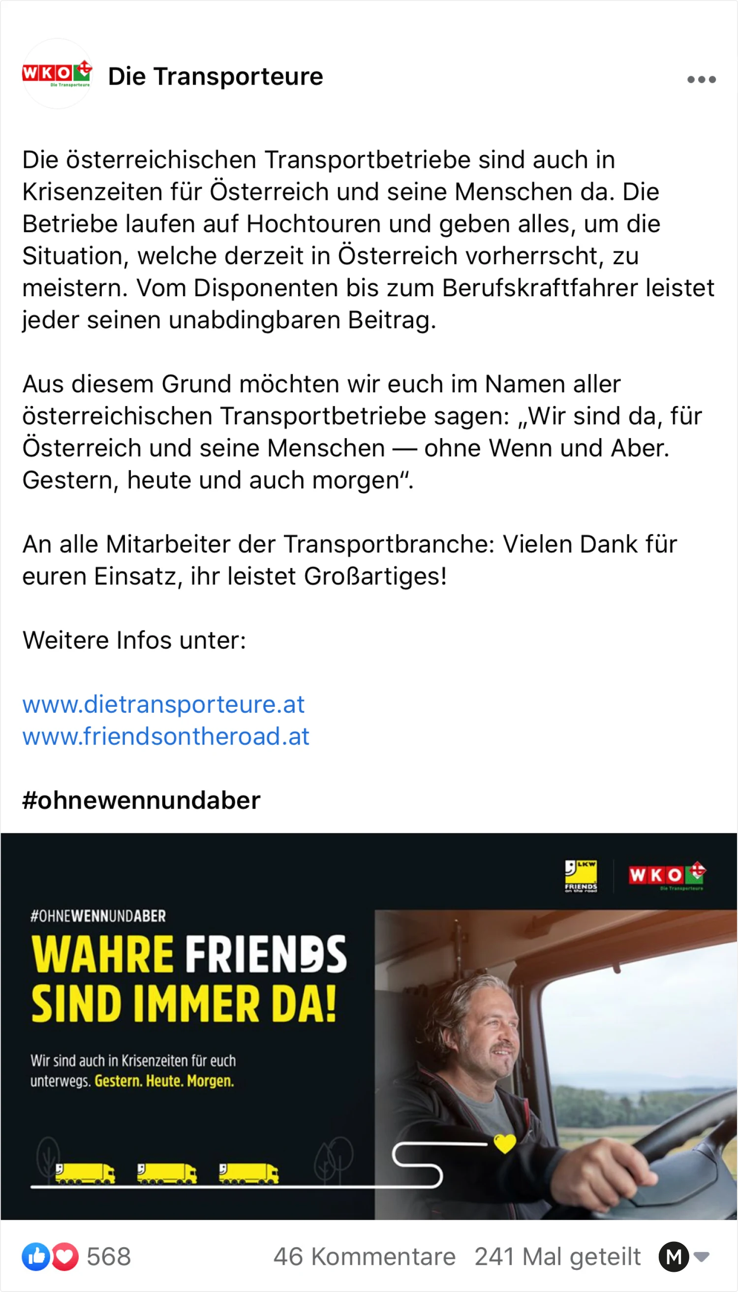 Social Media Kampagne Friends on the Road für die Wirtschaftskammer Österreich