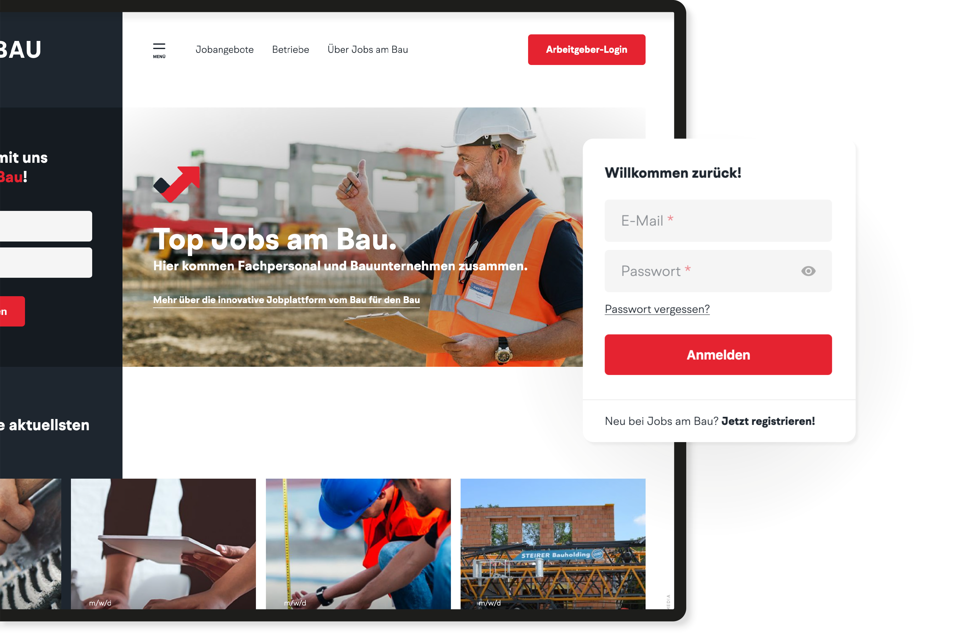 Jobs am Bau – Das neue Bau-Jobportal Österreichs | MOREMEDIA® Jobs am Bau – Das neue Bau-Jobportal Österreichs | MOREMEDIA®