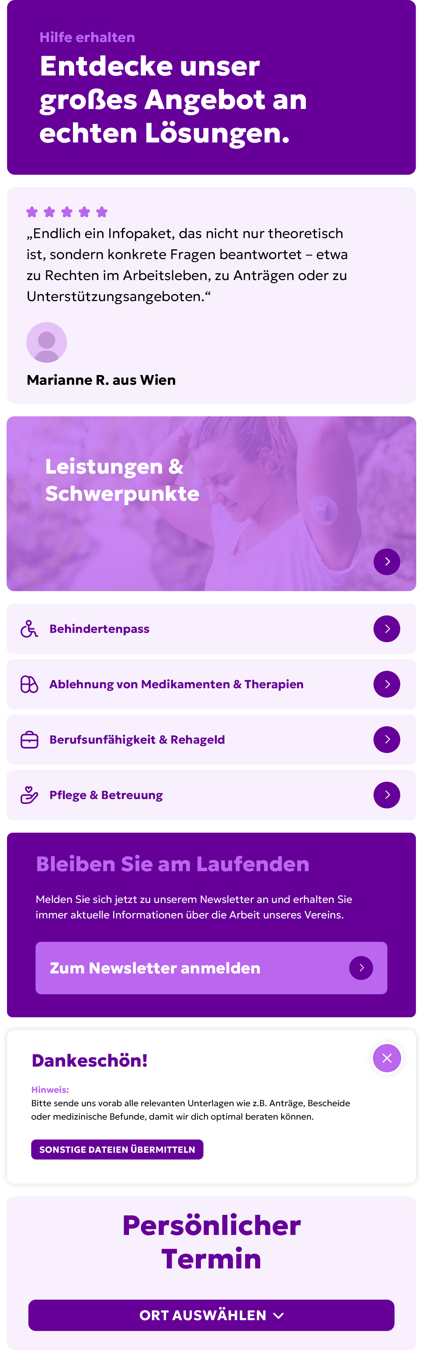 chronischkrank web elemente mobil