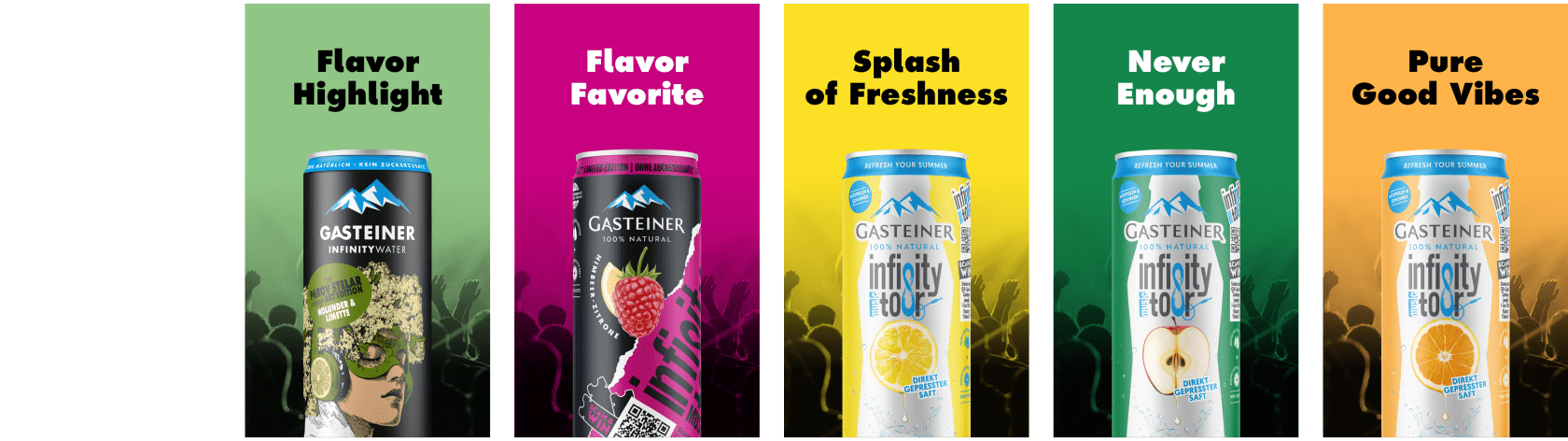 gasteiner infinity flavor lineup