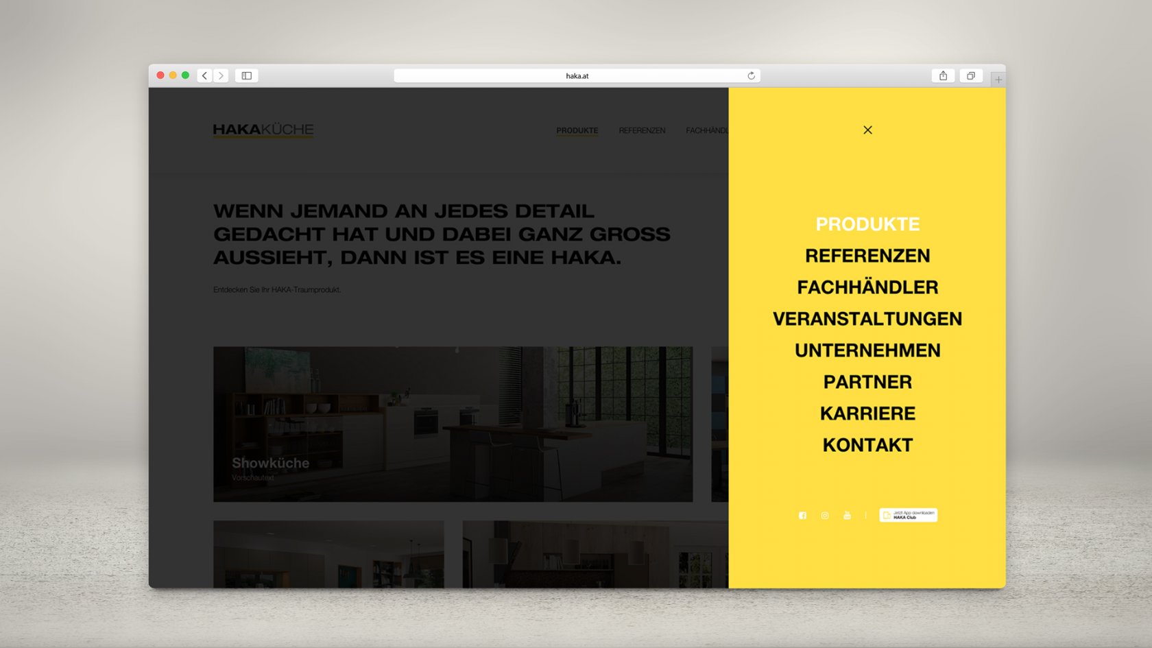 HAKA Küche - Webdesign von MOREMEDIA®