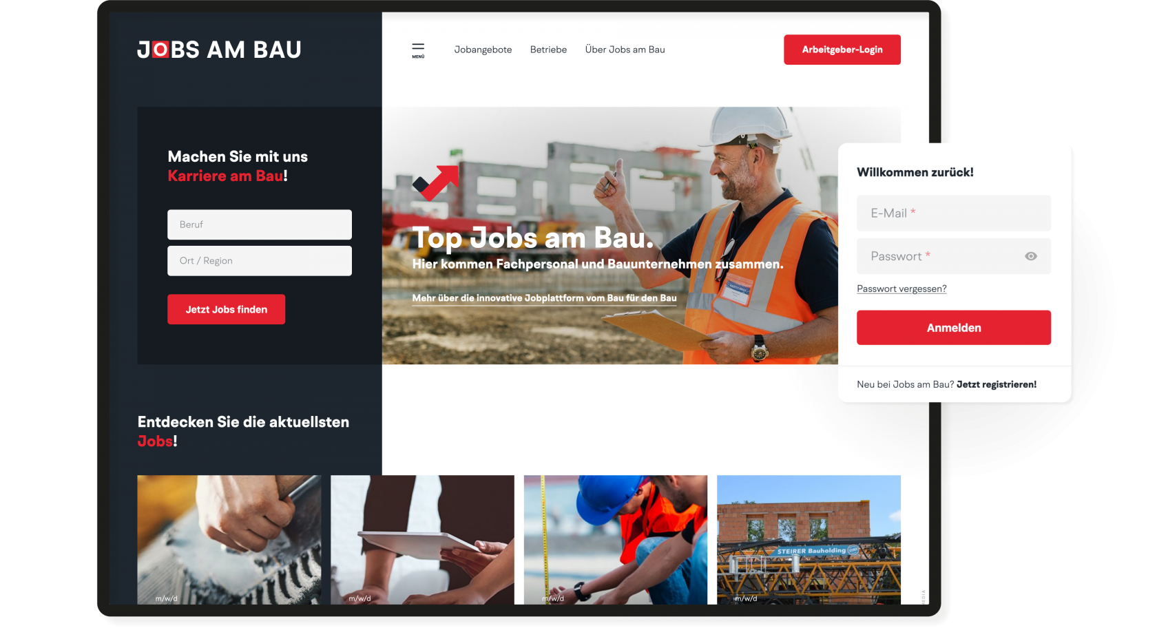 Jobs am Bau – Das neue Bau-Jobportal Österreichs | MOREMEDIA® Jobs am Bau – Das neue Bau-Jobportal Österreichs | MOREMEDIA®