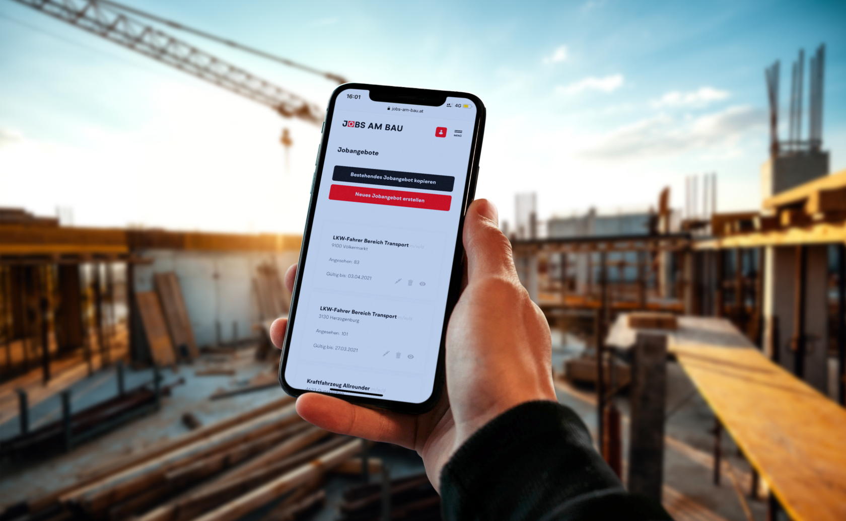 Jobs am Bau – Das neue Bau-Jobportal Österreichs | MOREMEDIA® Jobs am Bau – Das neue Bau-Jobportal Österreichs | MOREMEDIA®