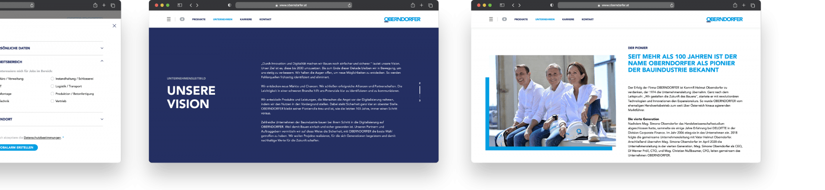 OBERNDORFER – Neue Website für den Pionier im Bereich Betonfertigteile | MOREMEDIA® OBERNDORFER – Neue Website für den Pionier im Bereich Betonfertigteile | MOREMEDIA®
