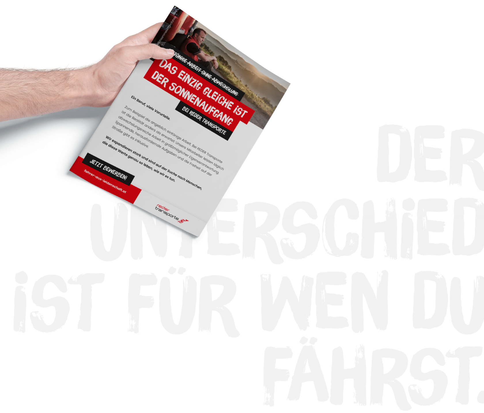 Fahrer bleibt Fahrer - Recruitingkampagne für Reder Transporte