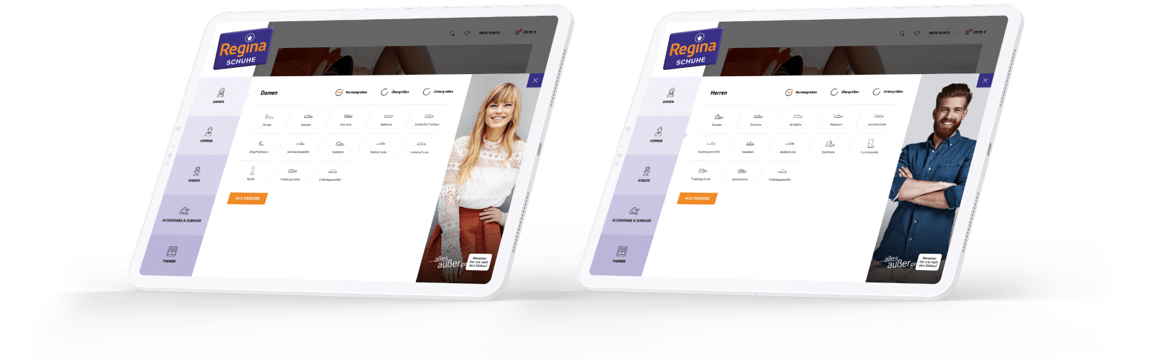 regina schuhe website 13 moremedia werbeagentur linz