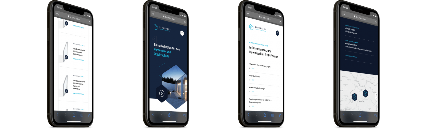 sicurtec website iphone 2 moremedia werbeagentur linz