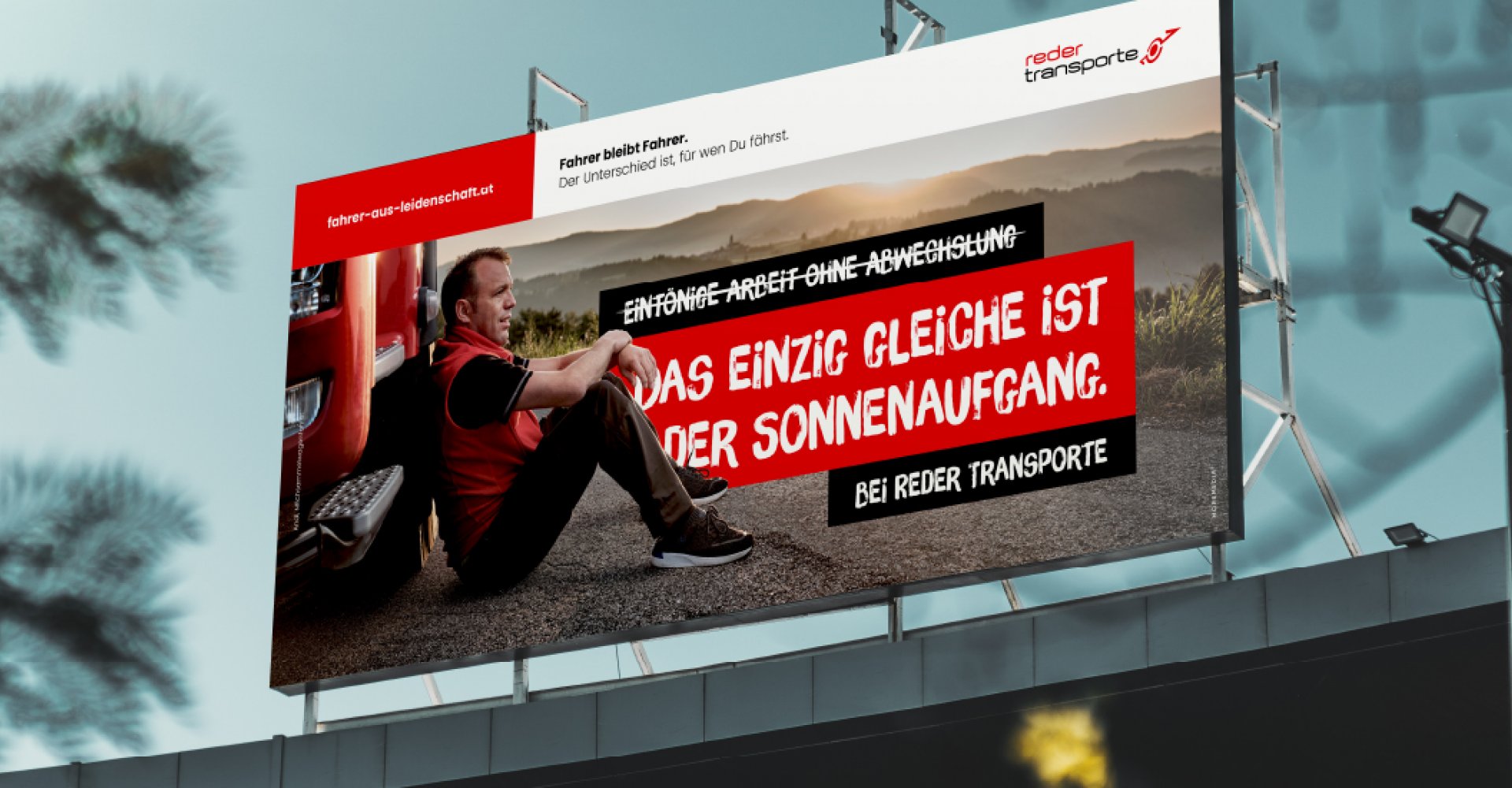 Employer Branding & Recruiting Kampagne für Reder Transporte reder transporte header moremedia werbeagentur linz