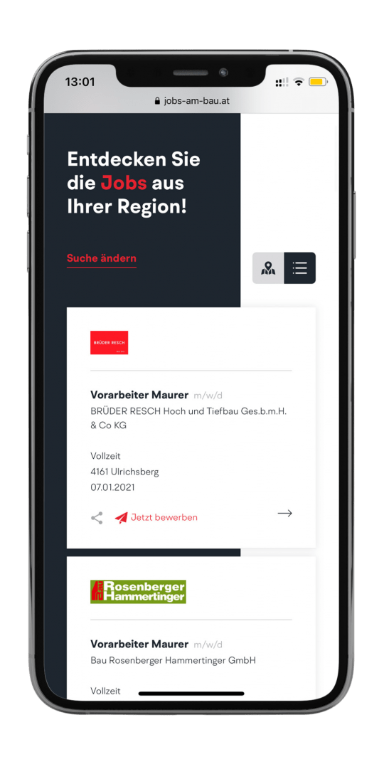 Jobs am Bau – Das neue Bau-Jobportal Österreichs | MOREMEDIA®