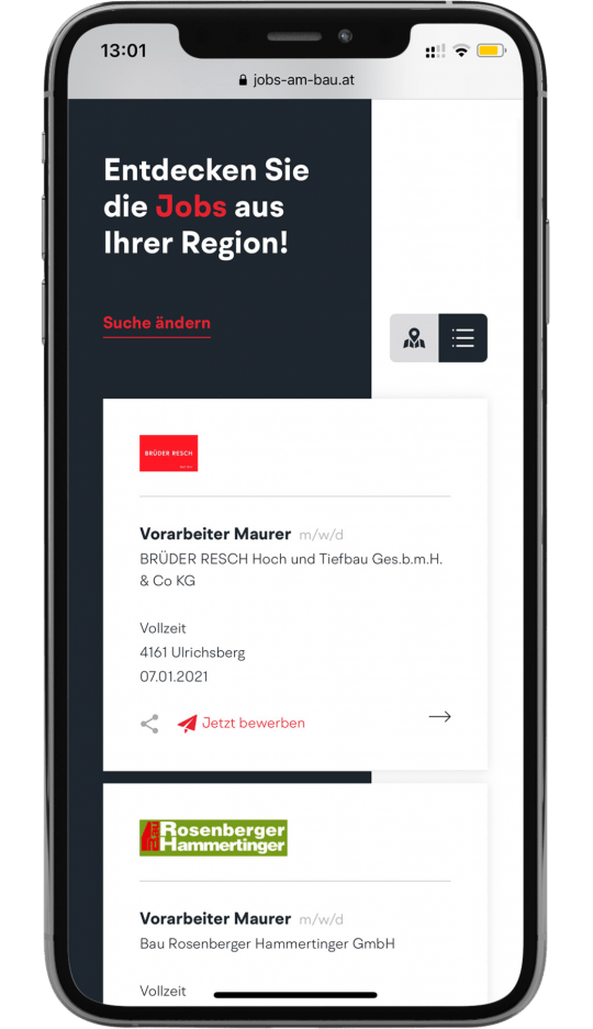 Jobs am Bau – Das neue Bau-Jobportal Österreichs | MOREMEDIA®