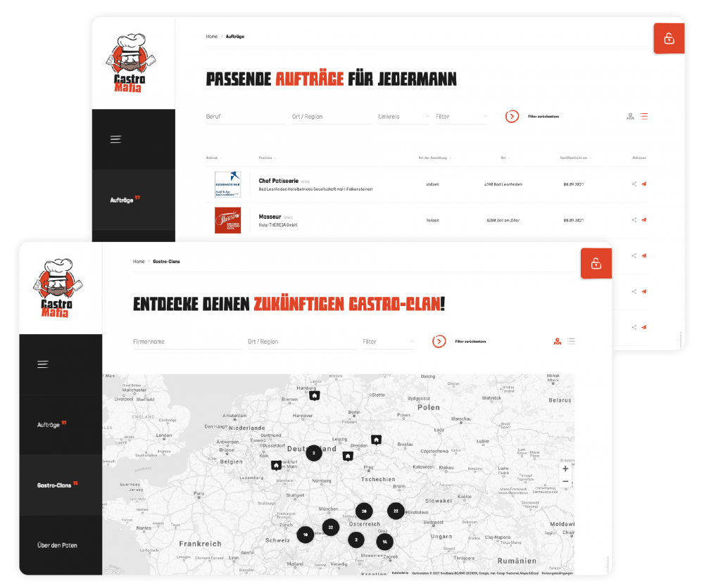 gastromafia website 2 moremedia werbeagentur linz