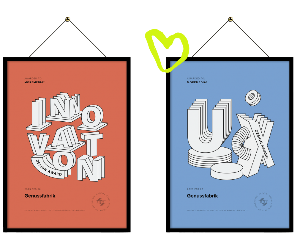 Genussfabrik – Corporate Design Refresh und Website | MOREMEDIA® Genussfabrik – Corporate Design Refresh und Website | MOREMEDIA®