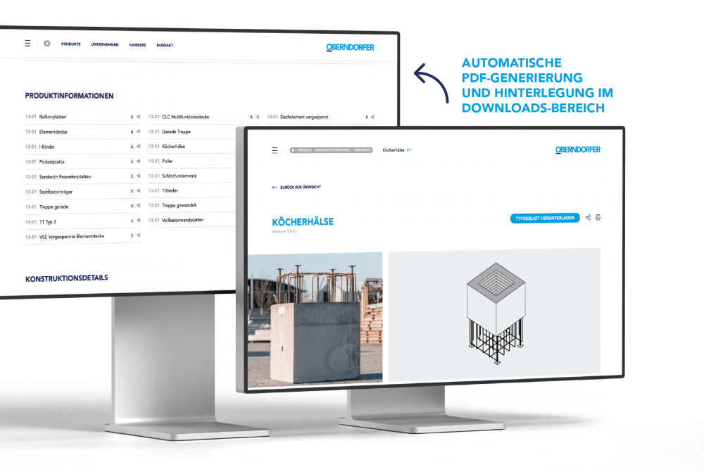 OBERNDORFER – Neue Website für den Pionier im Bereich Betonfertigteile | MOREMEDIA® OBERNDORFER – Neue Website für den Pionier im Bereich Betonfertigteile | MOREMEDIA®
