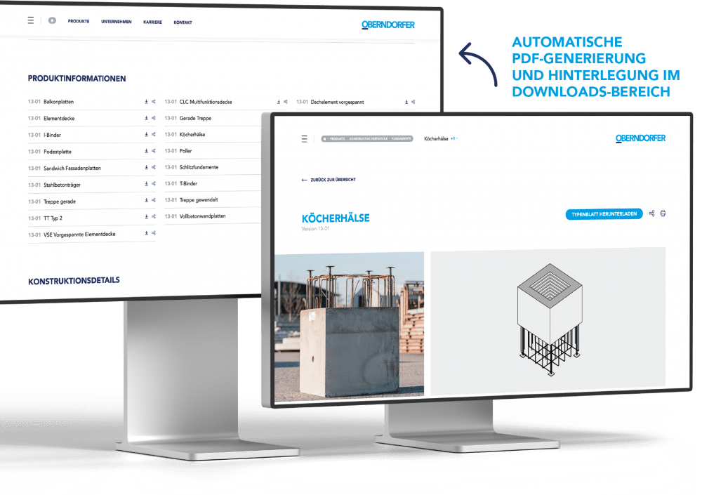 OBERNDORFER – Neue Website für den Pionier im Bereich Betonfertigteile | MOREMEDIA® OBERNDORFER – Neue Website für den Pionier im Bereich Betonfertigteile | MOREMEDIA®