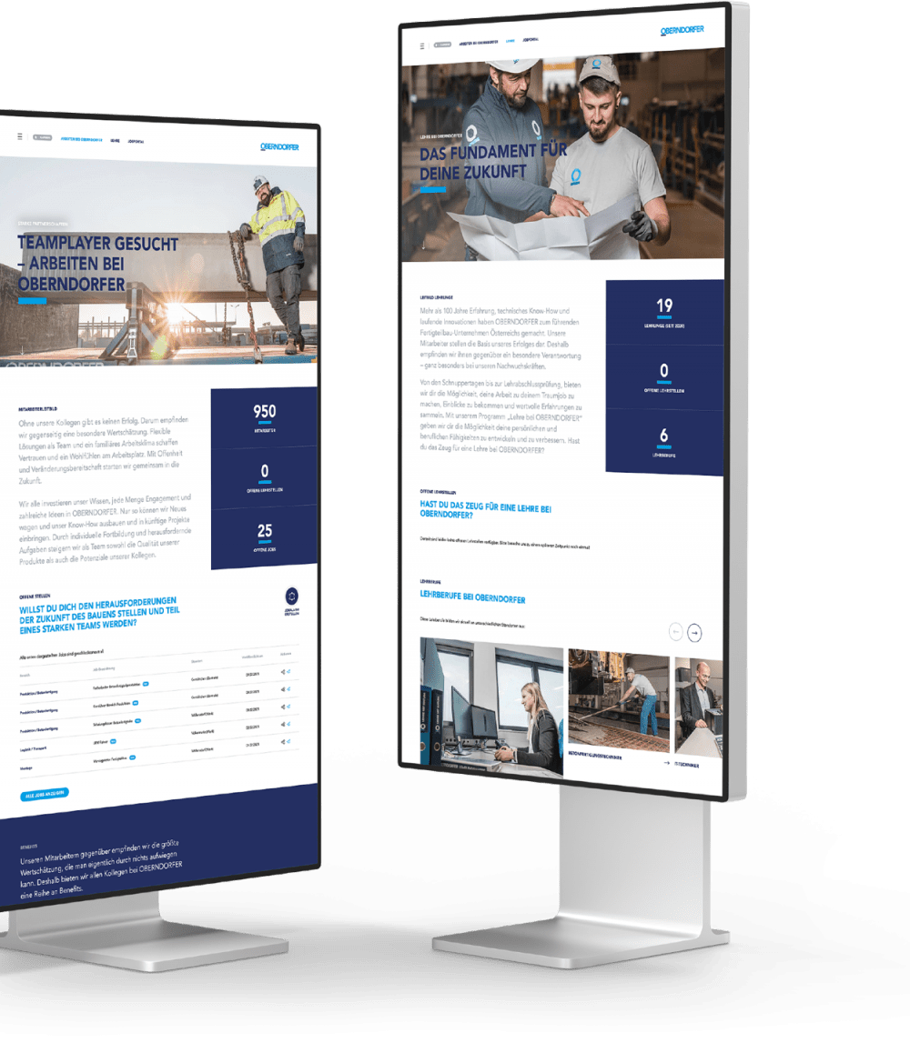 OBERNDORFER – Neue Website für den Pionier im Bereich Betonfertigteile | MOREMEDIA® OBERNDORFER – Neue Website für den Pionier im Bereich Betonfertigteile | MOREMEDIA®