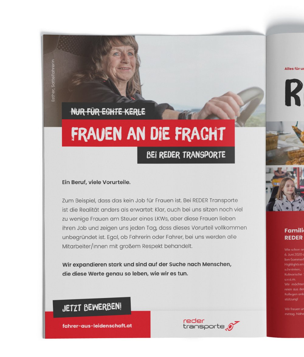 reder transporte inserate 1 moremedia werbeagentur linz