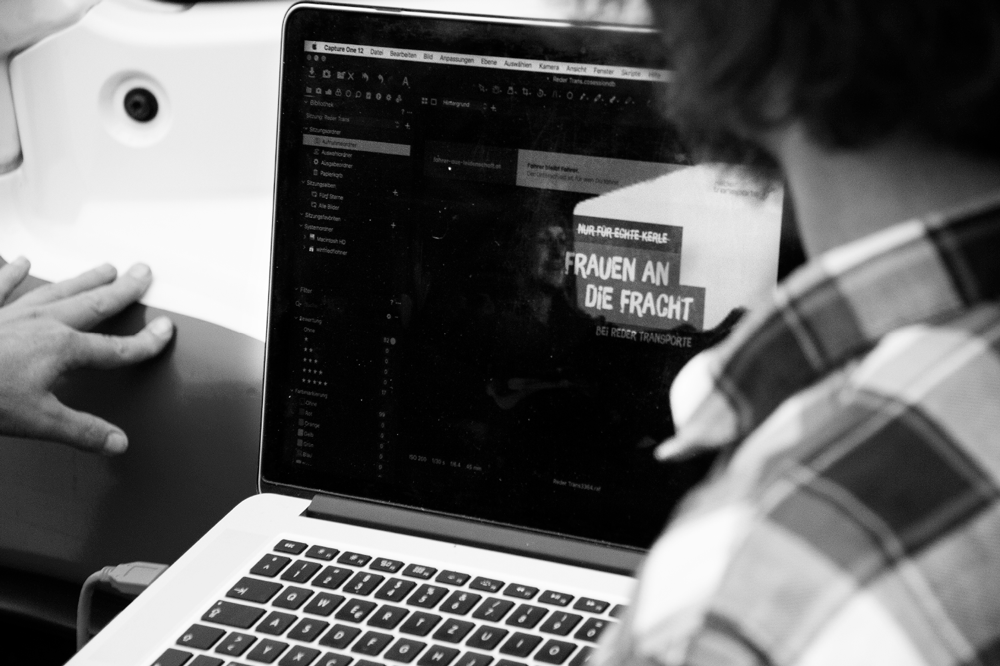 Fotoshooting für die Employer branding Kampagne für Reder Transporte